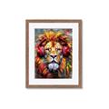 Picture of Lion With Headphones animal _GroupedProduct_Rectangle_Portrait_Framed_Matted_