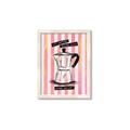 Picture of Mocca Coffee on Stripes - Hug in a Cup _GroupedProduct_Rectangle_Portrait_Framed_Matted_