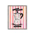 Picture of Mocca Coffee on Stripes - Hug in a Cup _GroupedProduct_Rectangle_Portrait_Framed_Matted_