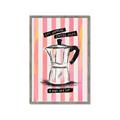 Picture of Mocca Coffee on Stripes - Hug in a Cup _GroupedProduct_Rectangle_Portrait_Framed_Matted_