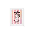 Picture of Mocca Coffee on Stripes - Hug in a Cup _GroupedProduct_Rectangle_Portrait_Framed_Matted_