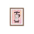 Picture of Mocca Coffee on Stripes - Hug in a Cup _GroupedProduct_Rectangle_Portrait_Framed_Matted_