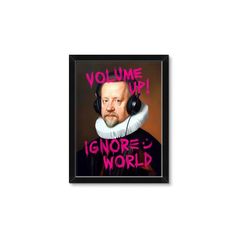 Picture of Volume Up Typography Poster _GroupedProduct_Rectangle_Portrait_Framed_Matted_