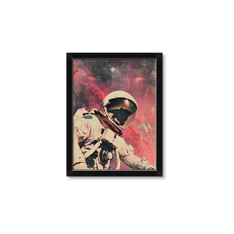 Picture of Astronaut in  Space _GroupedProduct_Rectangle_Portrait_Framed_Matted_