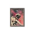 Picture of Astronaut in  Space _GroupedProduct_Rectangle_Portrait_Framed_Matted_