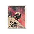 Picture of Astronaut in  Space _GroupedProduct_Rectangle_Portrait_Framed_Matted_