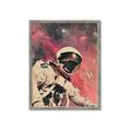 Picture of Astronaut in  Space _GroupedProduct_Rectangle_Portrait_Framed_Matted_
