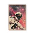 Picture of Astronaut in  Space _GroupedProduct_Rectangle_Portrait_Framed_Matted_