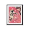 Picture of Astronaut in  Space _GroupedProduct_Rectangle_Portrait_Framed_Matted_