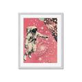 Picture of Astronaut in  Space _GroupedProduct_Rectangle_Portrait_Framed_Matted_