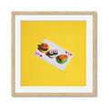 Picture of Sushi Selection on a Playing Card _GroupedProduct_Square_Framed_Matted_