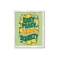 Picture of Easy Peasy Lemon Squeezy Typography Poster _GroupedProduct_Rectangle_Portrait_Framed_Matted_