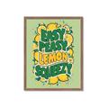 Picture of Easy Peasy Lemon Squeezy Typography Poster _GroupedProduct_Rectangle_Portrait_Framed_Matted_