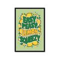 Picture of Easy Peasy Lemon Squeezy Typography Poster _GroupedProduct_Rectangle_Portrait_Framed_Matted_