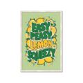 Picture of Easy Peasy Lemon Squeezy Typography Poster _GroupedProduct_Rectangle_Portrait_Framed_Matted_
