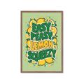 Picture of Easy Peasy Lemon Squeezy Typography Poster _GroupedProduct_Rectangle_Portrait_Framed_Matted_