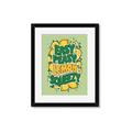 Picture of Easy Peasy Lemon Squeezy Typography Poster _GroupedProduct_Rectangle_Portrait_Framed_Matted_