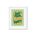 Picture of Easy Peasy Lemon Squeezy Typography Poster _GroupedProduct_Rectangle_Portrait_Framed_Matted_