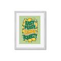 Picture of Easy Peasy Lemon Squeezy Typography Poster _GroupedProduct_Rectangle_Portrait_Framed_Matted_