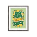 Picture of Easy Peasy Lemon Squeezy Typography Poster _GroupedProduct_Rectangle_Portrait_Framed_Matted_