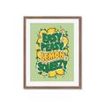 Picture of Easy Peasy Lemon Squeezy Typography Poster _GroupedProduct_Rectangle_Portrait_Framed_Matted_