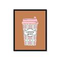 Picture of Caffeeine Queen Poster _GroupedProduct_Rectangle_Portrait_Framed_Matted_