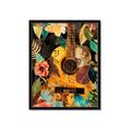 Picture of Music Guitar Collage  _GroupedProduct_Rectangle_Portrait_Framed_Matted_