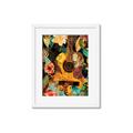 Picture of Music Guitar Collage  _GroupedProduct_Rectangle_Portrait_Framed_Matted_