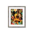 Picture of Music Guitar Collage  _GroupedProduct_Rectangle_Portrait_Framed_Matted_