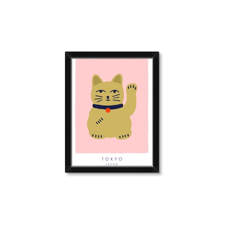 Picture of Maneki Neko – Lucky Cat _GroupedProduct_Rectangle_Portrait_Framed_Matted_