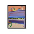 Picture of Retro Style Piano _GroupedProduct_Rectangle_Portrait_Framed_Matted_