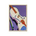 Picture of Retro Style Violin _GroupedProduct_Rectangle_Portrait_Framed_Matted_