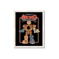 Picture of Robo Neko Cat Poster _GroupedProduct_Rectangle_Portrait_Framed_Matted_