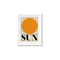 Picture of Sun Typography Poster _GroupedProduct_Rectangle_Portrait_Framed_Matted_