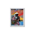 Picture of Retro Spaceman with Guitar Poster _GroupedProduct_Rectangle_Portrait_Framed_Matted_