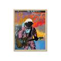 Picture of Retro Spaceman with Guitar Poster _GroupedProduct_Rectangle_Portrait_Framed_Matted_