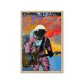 Picture of Retro Spaceman with Guitar Poster _GroupedProduct_Rectangle_Portrait_Framed_Matted_