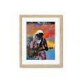 Picture of Retro Spaceman with Guitar Poster _GroupedProduct_Rectangle_Portrait_Framed_Matted_