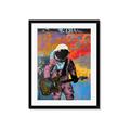 Picture of Retro Spaceman with Guitar Poster _GroupedProduct_Rectangle_Portrait_Framed_Matted_