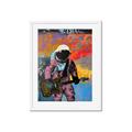 Picture of Retro Spaceman with Guitar Poster _GroupedProduct_Rectangle_Portrait_Framed_Matted_