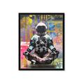 Picture of Retro Spaceman Poster _GroupedProduct_Rectangle_Portrait_Framed_Matted_
