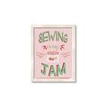 Picture of Sewing is my Jam Typography Poster _GroupedProduct_Rectangle_Portrait_Framed_Matted_