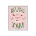 Picture of Sewing is my Jam Typography Poster _GroupedProduct_Rectangle_Portrait_Framed_Matted_