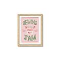 Picture of Sewing is my Jam Typography Poster _GroupedProduct_Rectangle_Portrait_Framed_Matted_
