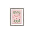 Picture of Sewing is my Jam Typography Poster _GroupedProduct_Rectangle_Portrait_Framed_Matted_