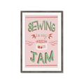 Picture of Sewing is my Jam Typography Poster _GroupedProduct_Rectangle_Portrait_Framed_Matted_