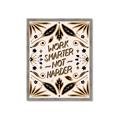 Picture of Work Smarter Not Harder Typography Poster _GroupedProduct_Rectangle_Portrait_Framed_Matted_