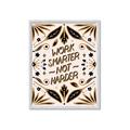Picture of Work Smarter Not Harder Typography Poster _GroupedProduct_Rectangle_Portrait_Framed_Matted_