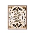 Picture of Work Smarter Not Harder Typography Poster _GroupedProduct_Rectangle_Portrait_Framed_Matted_