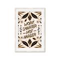 Picture of Work Smarter Not Harder Typography Poster _GroupedProduct_Rectangle_Portrait_Framed_Matted_